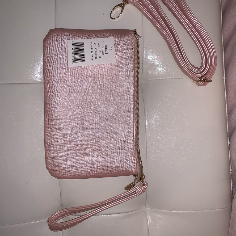 Pink wristlet/clutch/crossbody